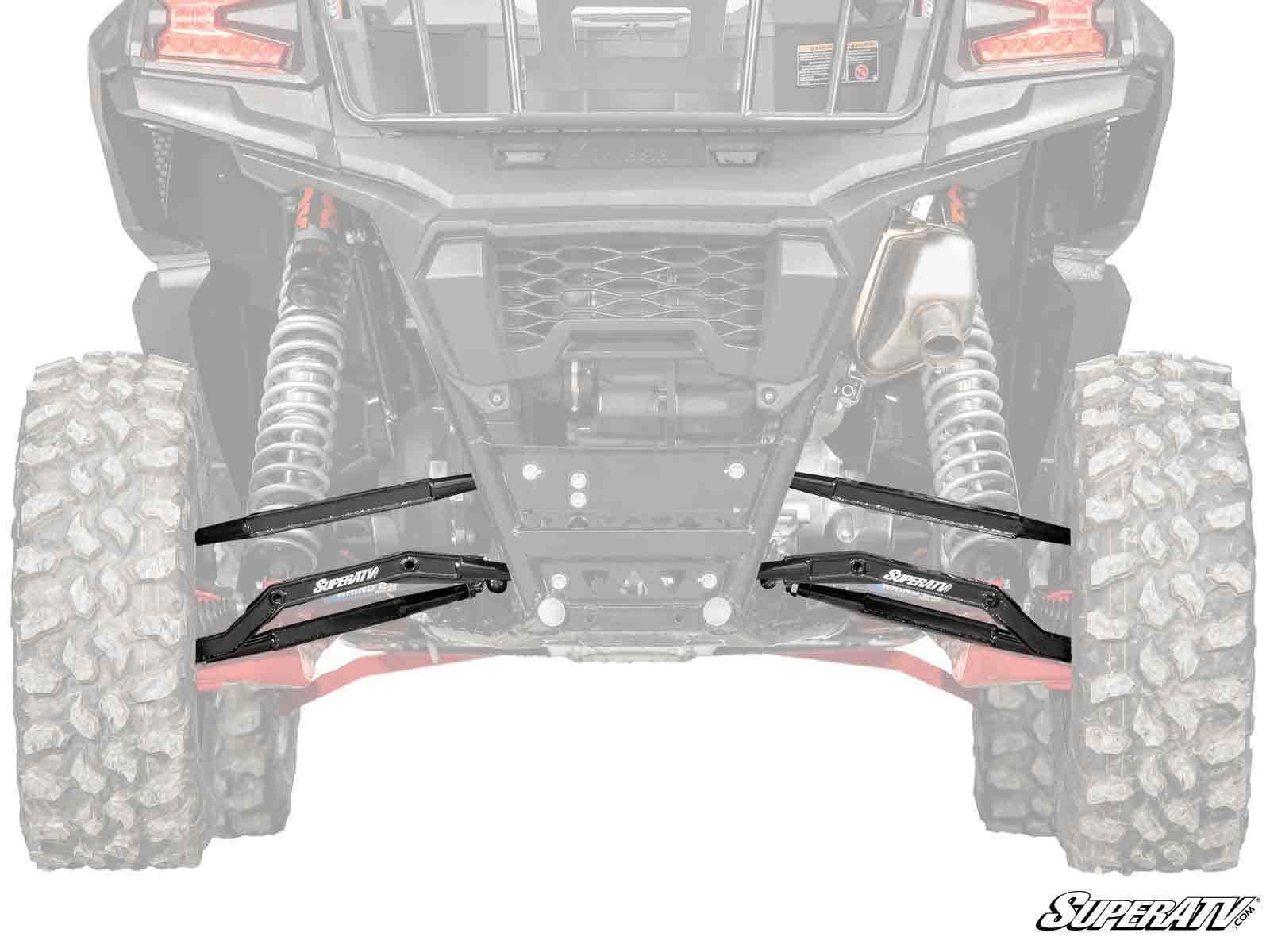 Kawasaki Teryx KRX 1000 Boxed High Clearance Radius Arms — Black