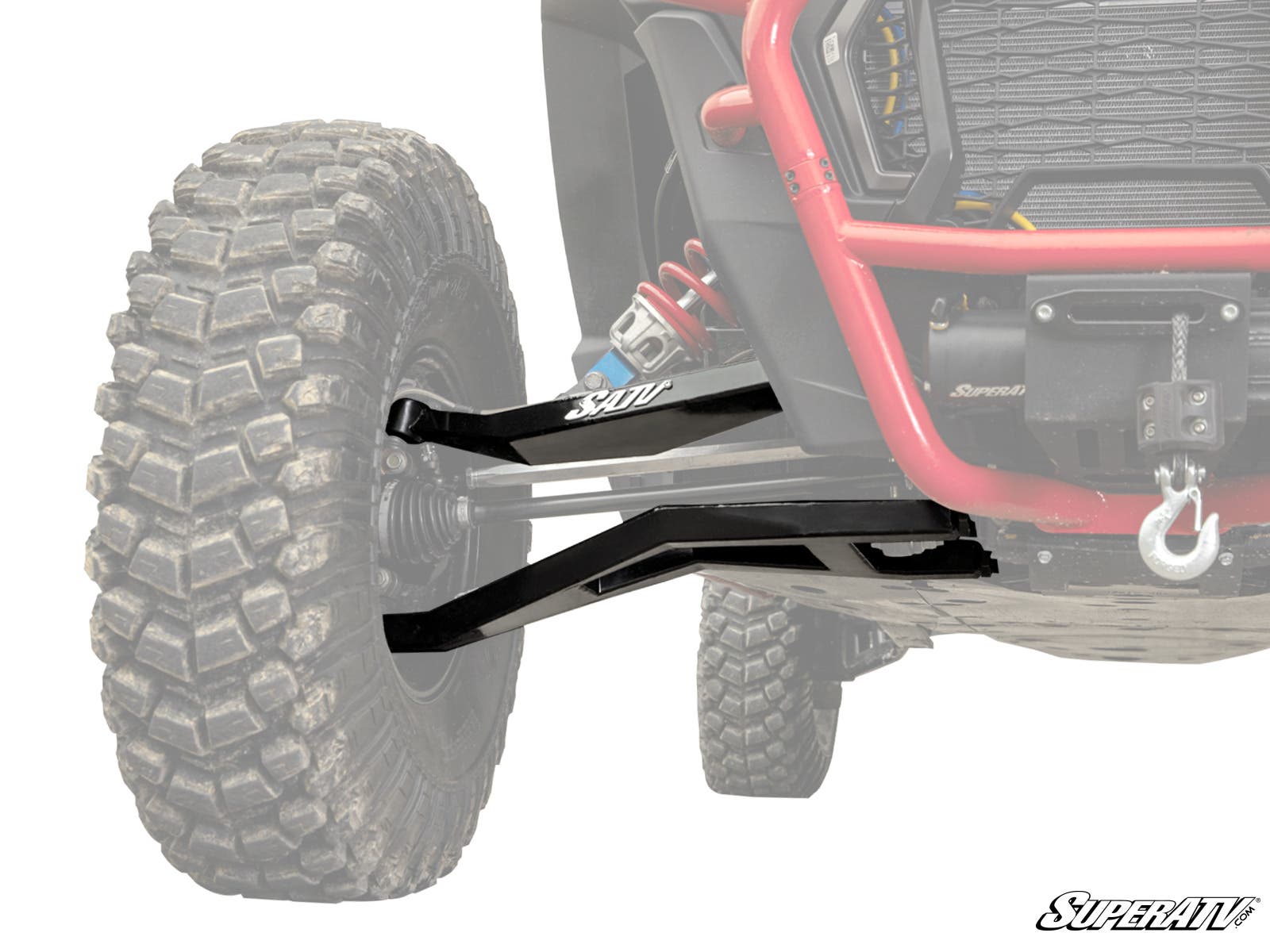 POLARIS RZR TURBO - ANGLED BOXED 1.5" OFFSET HIGH CLEARANCE A-ARMS + Keller Ball Joints